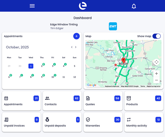 Dashboard (tablet)